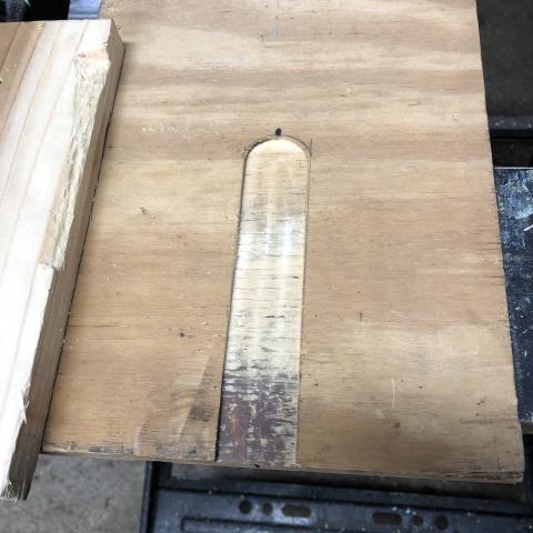 bottom of wooden sheet metal form 