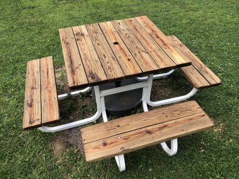 picnic table after