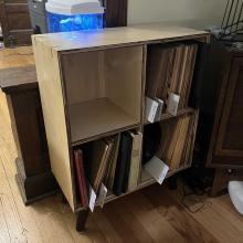 cabinet installed holding 78 record library